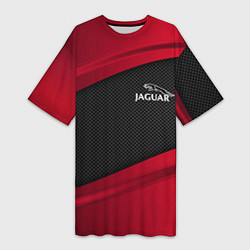 Футболка женская длинная Jaguar: Red Sport, цвет: 3D-принт