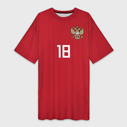 Женская длинная футболка Сборная России: Жирков ЧМ-2018