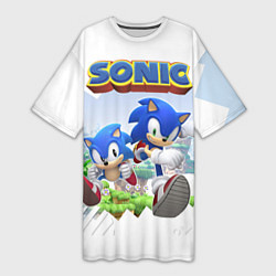 Женская длинная футболка Sonic Stories
