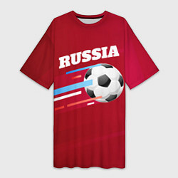 Женская длинная футболка Russia Football