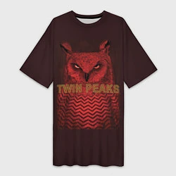 Женская длинная футболка Twin Peaks: Red Owl