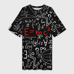 Женская длинная футболка Формулы физики