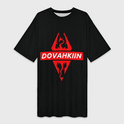Женская длинная футболка TES: Dovahkin
