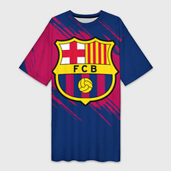 Футболка женская длинная Барселона, цвет: 3D-принт