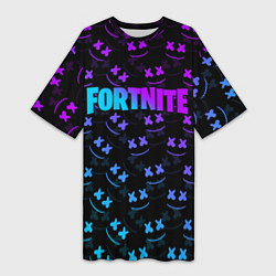 Женская длинная футболка FORTNITE x MARSHMELLO