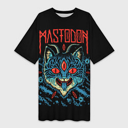 Женская длинная футболка Mastodon: Demonic Cat