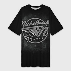 Женская длинная футболка Nickelback Est. 1995