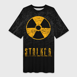 Футболка женская длинная STALKER: Radioactive, цвет: 3D-принт