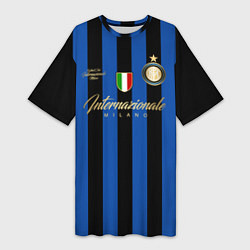 Женская длинная футболка Internazionale Milano