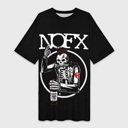 Женская длинная футболка NOFX