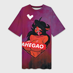 Женская длинная футболка Demon Ahegao