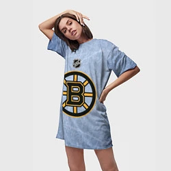 Футболка женская длинная Boston Bruins: Hot Ice, цвет: 3D-принт — фото 2