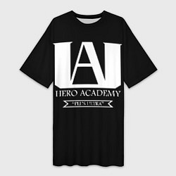 Футболка женская длинная UA HERO ACADEMY logo, цвет: 3D-принт