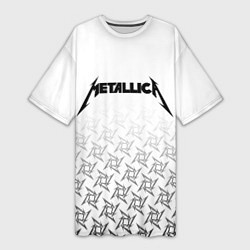 Футболка женская длинная METALLICA, цвет: 3D-принт