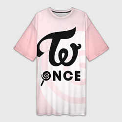 Женская длинная футболка TWICE ONCE