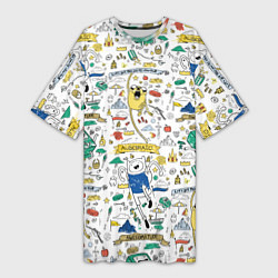 Женская длинная футболка Adventure Time