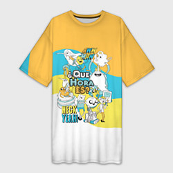 Женская длинная футболка Adventure Time