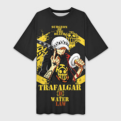 Футболка женская длинная One Piece Trafalgar Water, цвет: 3D-принт