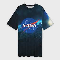 Женская длинная футболка NASA