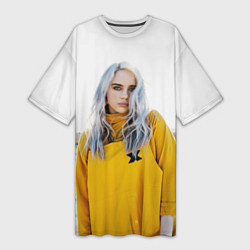 Футболка женская длинная BILLIE EILISH, цвет: 3D-принт