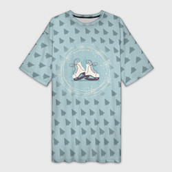 Женская длинная футболка Фигруное катание