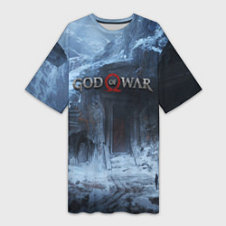 Футболка женская длинная GOD OF WAR, цвет: 3D-принт