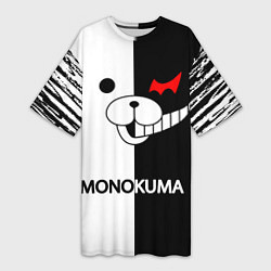 Футболка женская длинная MONOKUMA, цвет: 3D-принт