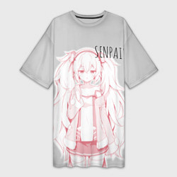 Женская длинная футболка Kawaii loli anime
