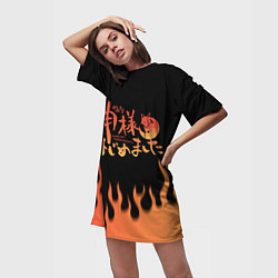 Футболка женская длинная ОЧЕНЬ ПРИЯТНО БОГ!, цвет: 3D-принт — фото 2