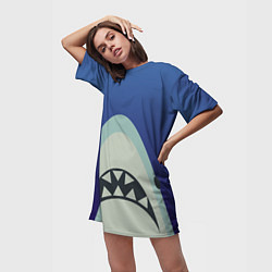 Футболка женская длинная IKEA Shark, цвет: 3D-принт — фото 2