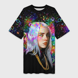 Женская длинная футболка Billie Eilish