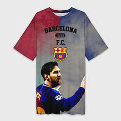 Женская длинная футболка Messi