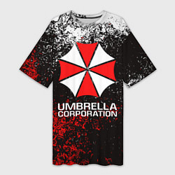 Футболка женская длинная UMBRELLA CORP, цвет: 3D-принт