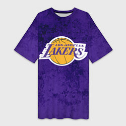 Женская длинная футболка LA LAKERS