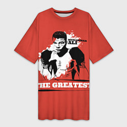 Футболка женская длинная The Greatest, цвет: 3D-принт