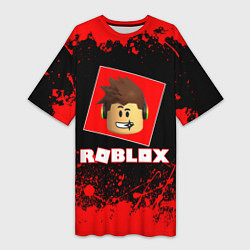 Футболка женская длинная ROBLOX, цвет: 3D-принт