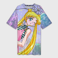 Женская длинная футболка Sailor Moon