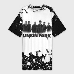 Футболка женская длинная LINKIN PARKспина, цвет: 3D-принт