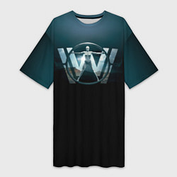 Женская длинная футболка Westworld Logo