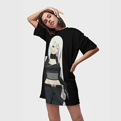 Футболка женская длинная Ninja Girl, цвет: 3D-принт — фото 2