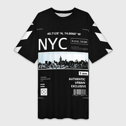 Женская длинная футболка Off-White: NYC