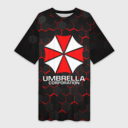 Футболка женская длинная UMBRELLA CORP, цвет: 3D-принт