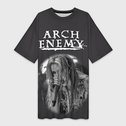 Футболка женская длинная Arch Enemy 79, цвет: 3D-принт