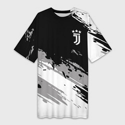 Футболка женская длинная Juventus F C, цвет: 3D-принт