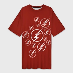 Женская длинная футболка The Flash Logo