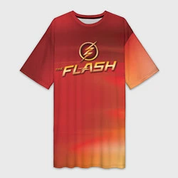 Женская длинная футболка The Flash Logo Pattern