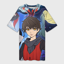 Женская длинная футболка БАШНЯ БОГА