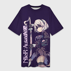 Женская длинная футболка Nier Automata