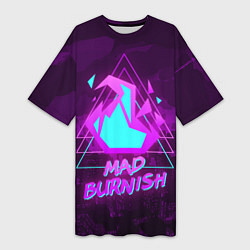 Футболка женская длинная PROMARE MAD BURNISH, цвет: 3D-принт