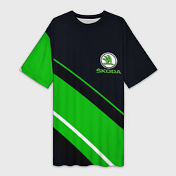 Женская длинная футболка SKODA